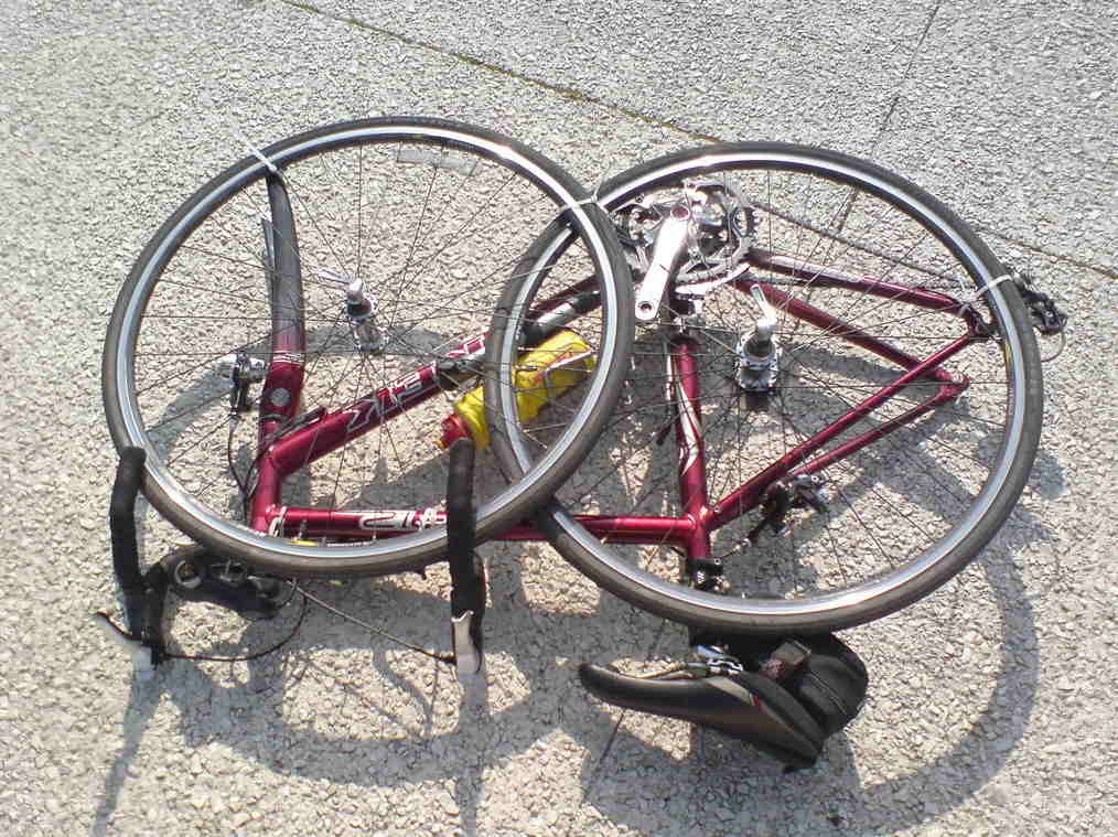 Dismantled bicycle