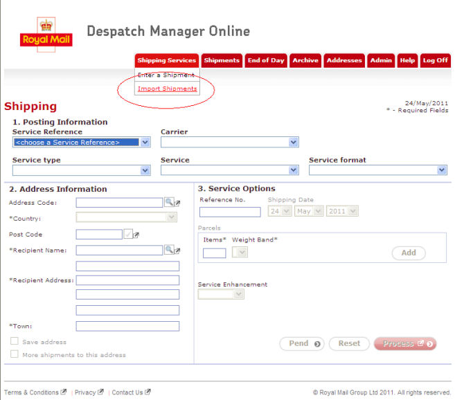 Royal Mail DMO System